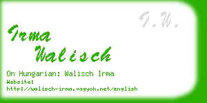 irma walisch business card